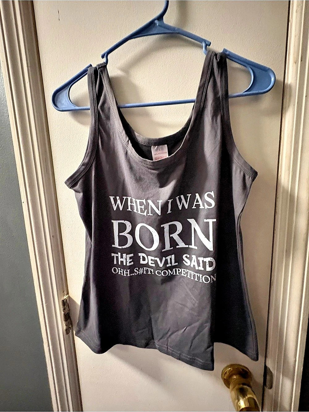 Graphic Tank Top in Black size L